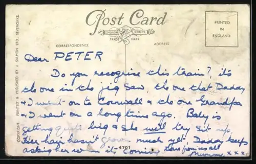 Künstler-AK englische Eisenbahn der Gesellschaft G.W.R., Cornish Riviera Express