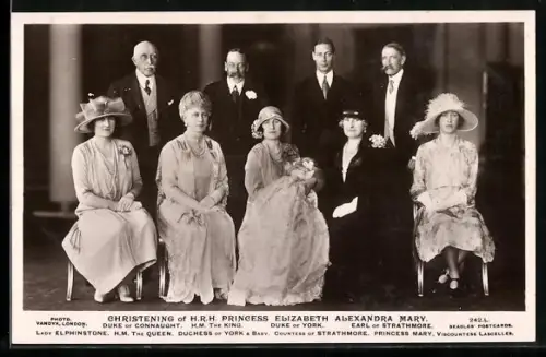 AK Königshaus von England, Christening of Princess Elizabeth Alexandra Mary