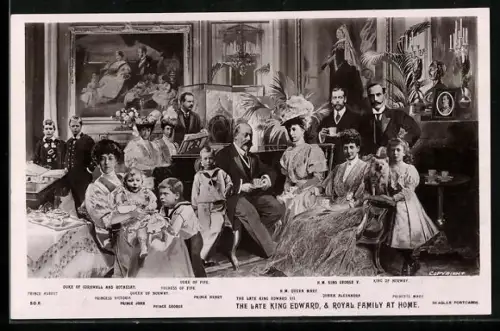 AK The Late King Edward & Royal Family at Home, Prince of Wales, Duke of Fife, Duchess of Fife