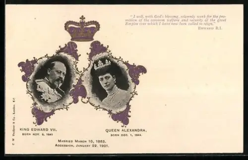 AK King Edward VII. & Queen Alexandra, Long May their Reign