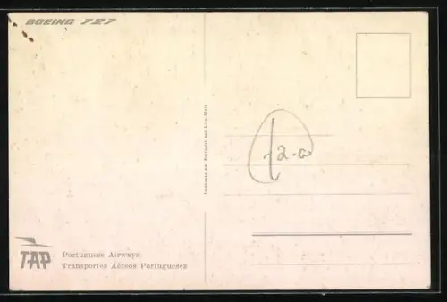 AK Flugzeug Boeing 727 der Portuguese Airways