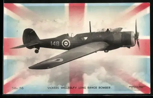AK Vickers Wellesley Bomber der Royal Air Force