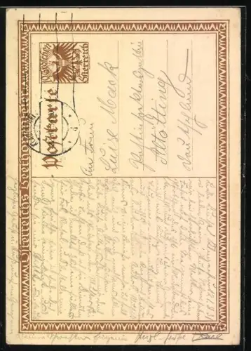 AK Heiligenstadt, Geburtshaus und andere Wohnhäuser mit Portrait von Ludwig van Beethoven