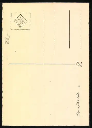 AK Mädchen spielt mit zwei Puppen