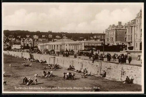 AK Weston-Super-Mare, The Winter Gardens Pavilion and Promenade