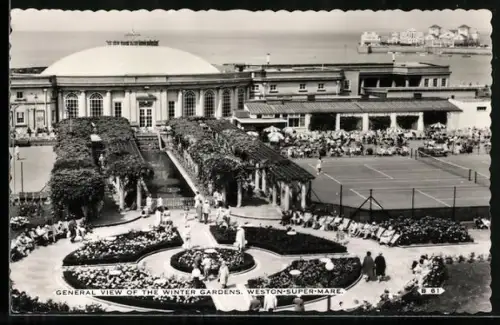 AK Weston-Super-Mare, General View of the Winter Gardens