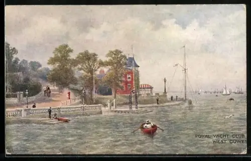 Künstler-AK West Cowes, Royal Yacht Club
