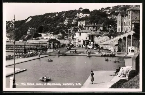 AK Ventnor /I. W., The Canoe Lake and Esplanade