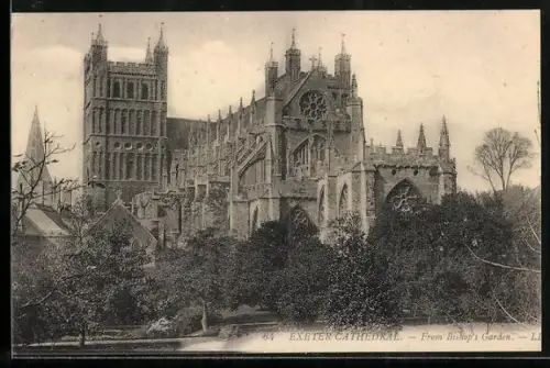 AK Exeter, Cathedral, From Bishop`s Garden