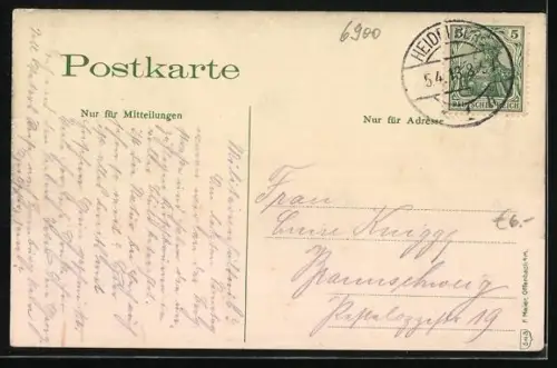 Lithographie Heidelberg, Schlossbeleuchtung