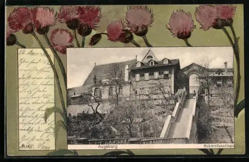 AK Augsburg, Blick auf die Schwedenstiege