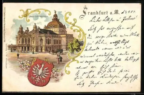 Lithographie Frankfurt a. M., Neues Schauspielhaus