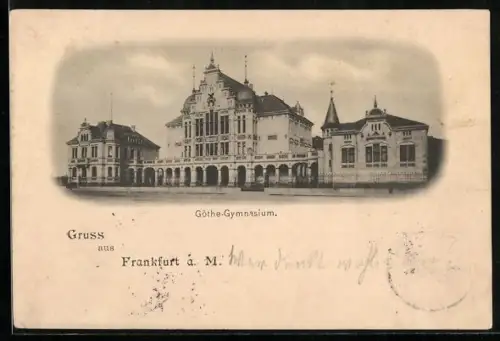 AK Frankfurt-Westend, Ansicht vom Göthe-Gymnasium