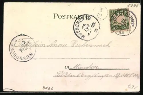 Lithographie Lindau / Bodensee, Hafeneinfahrt, Leuchtturm, Bayerischer Löwe