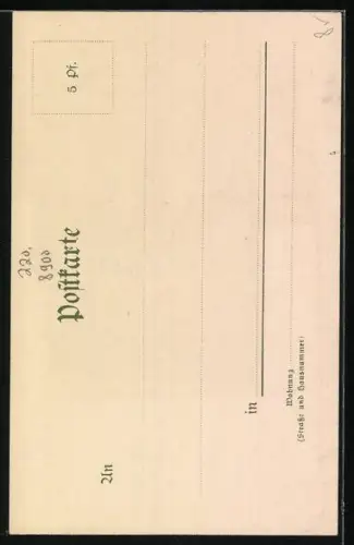 Lithographie Augsburg, Malerische Kirchenansicht St. Moriz, Wappen