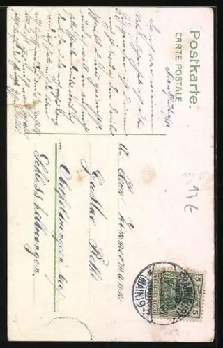 Lithographie Frankfurt a. M., Eschenheimer Turm