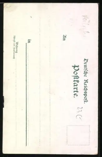 Lithographie Alt-Frankfurt, der Römer