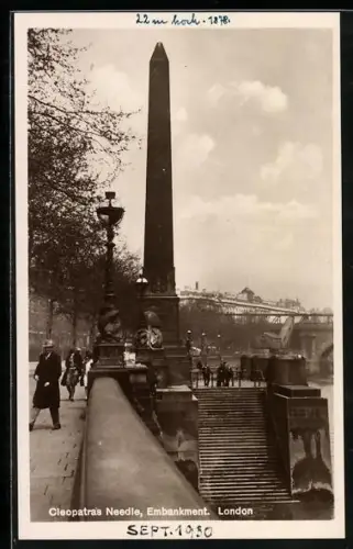 AK London, Cleopatras Needle, Embankment