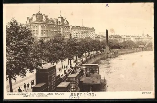 AK London, Embankment and Cecil and Savoy Hotels