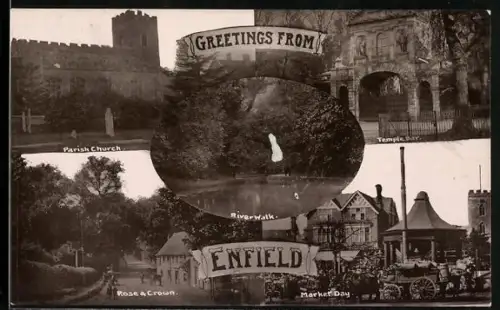 AK Enfield, Rose and Crown, Markert Day, Parish Church