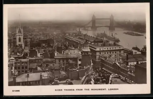AK London, River Thames from the Monument