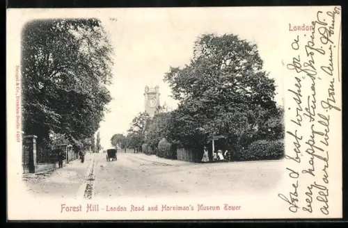 AK London, Forest Hill, London Road and Horniman`s Museum Tower