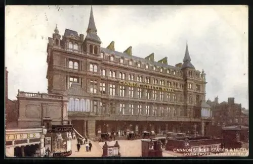 AK London, Cannon Street Station & Hotel, South Eastern & Chatham Ry.