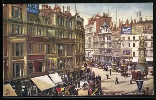 Künstler-AK London, King William-Street