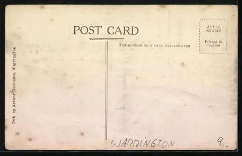 Foto-AK Warrington, The Lord Derby Military Hospital, Bird`s Eye View