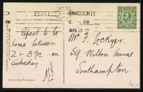 AK Brighton, Palace Pier by night