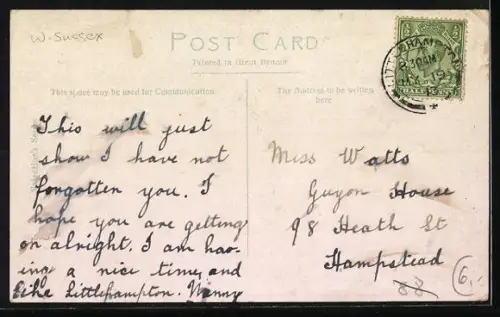 AK Littlehampton, The Pier, sidewheel-steamer