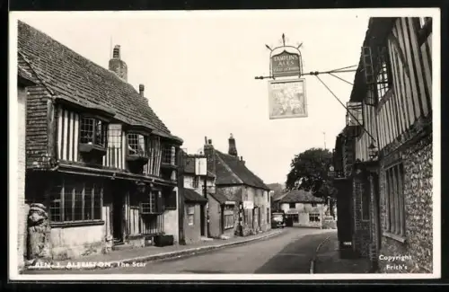 AK Alfriston, The Star, Street scene with inn