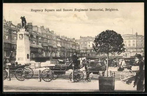AK Brighton, Regency Square and Sussex Regiment Memorial