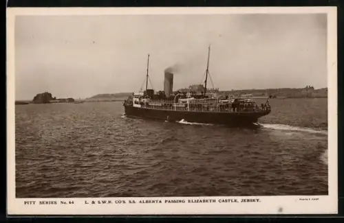 AK Fährschiff S.S. Alberta bei Elizabeth Castle
