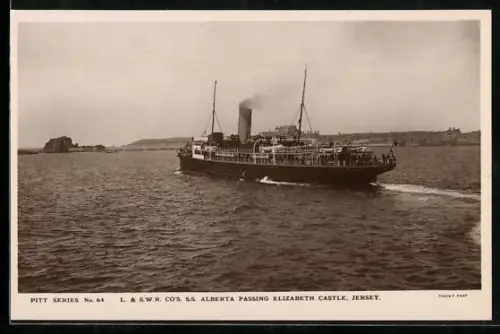AK Fährschiff S.S. Alberta bei Elizabeth Castle