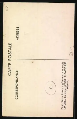 AK Mädchen befragt seinen Arzt, Reklame für Levure Alsacienne Alsa