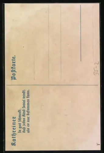 AK Warum will denn der Hansel der Mizzi nichts von seinem Kathreiner geben?, Kaffeereklame