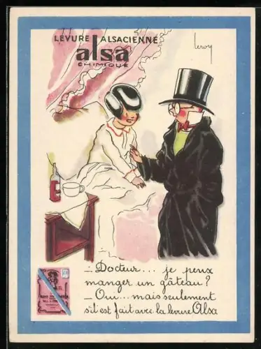 Künstler-AK Leroy: Levure Alsacienne Alsa, Reklame