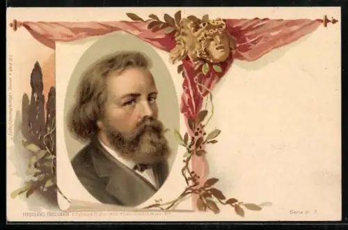 AK Portrait Ferdinand Freiligrath 1810-1876