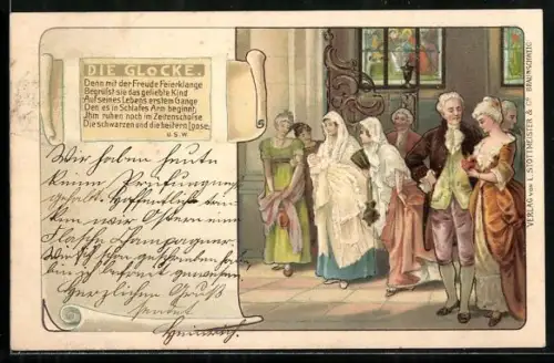 AK Friedrich Schiller Die Glocke, Feier für das Neugeborene