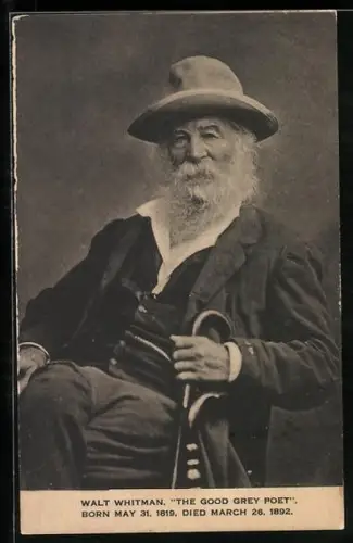 AK Walt Whitman, The Good Grey Poet