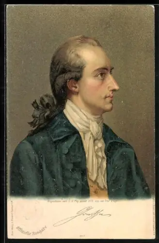 AK Portrait Johann W. Goethe
