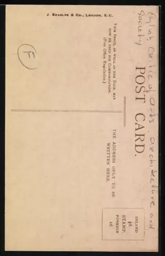 AK John Ruskin am Schreibtisch