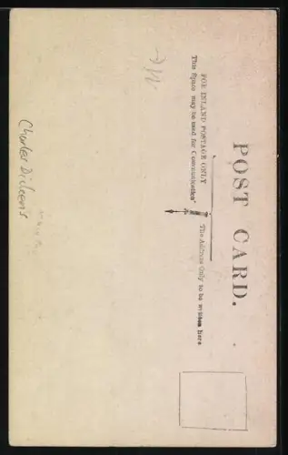 AK Charles Dickens am Schreibtisch