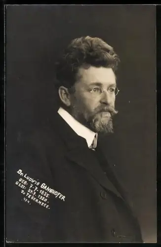 Foto-AK Dr. Ludwig Ganghofer 1855-1920