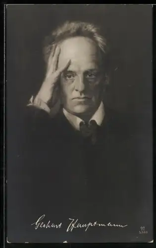 AK Portrait des Autors Gerhart Hauptmann