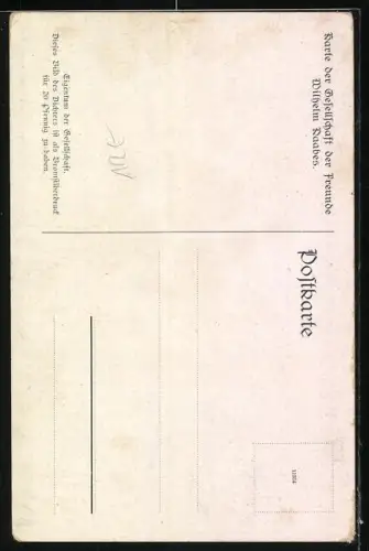 AK Bild des Dichters Wilhelm Raabes, lesend auf einem Stuhl