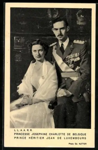AK Adel von Luxemburg, Prince héritier Jean et Princesse Josephine Charlotte de Belgique