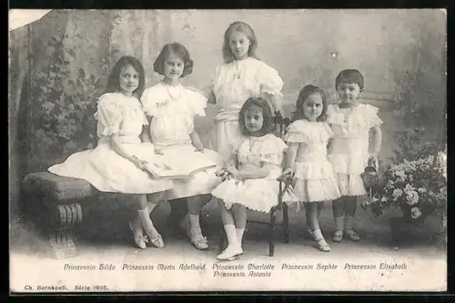 AK Prinzessin Hilda, Maria Adelheid, Cahrlotte von Luxemburg