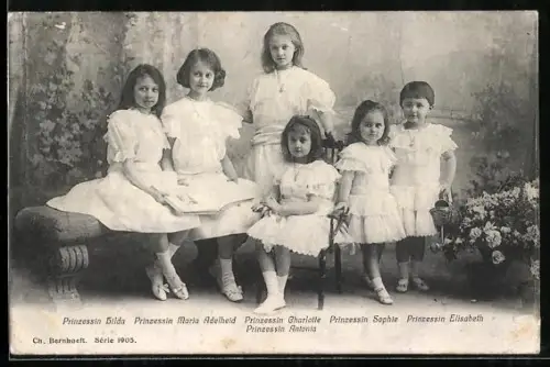 AK Prinzessin Hilda, Maria Adelheid, Cahrlotte von Luxemburg